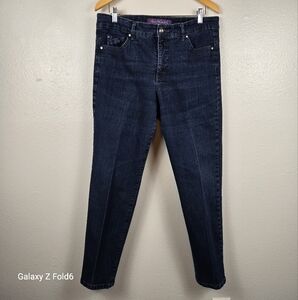 Gloria Vanderbilt Jeans 16 Dark Wash Stretch Denim Cotton Blend Classic Fit